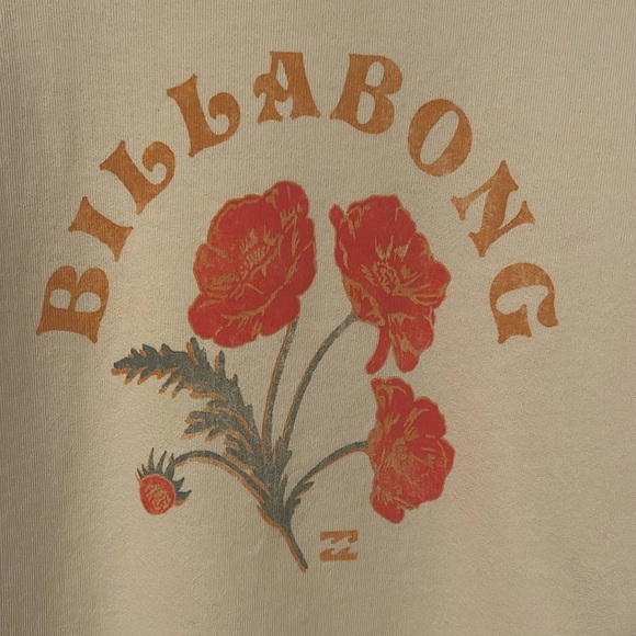 BILLABONG Cream Rose Sweater Size Large - Picture 5 of 6
